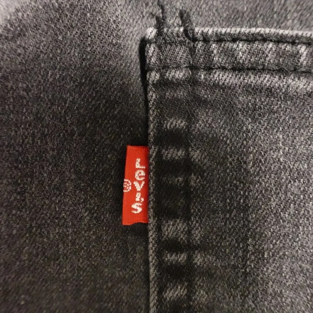 Levi's jeans bib overall‎ girl's 14 black denim red tab